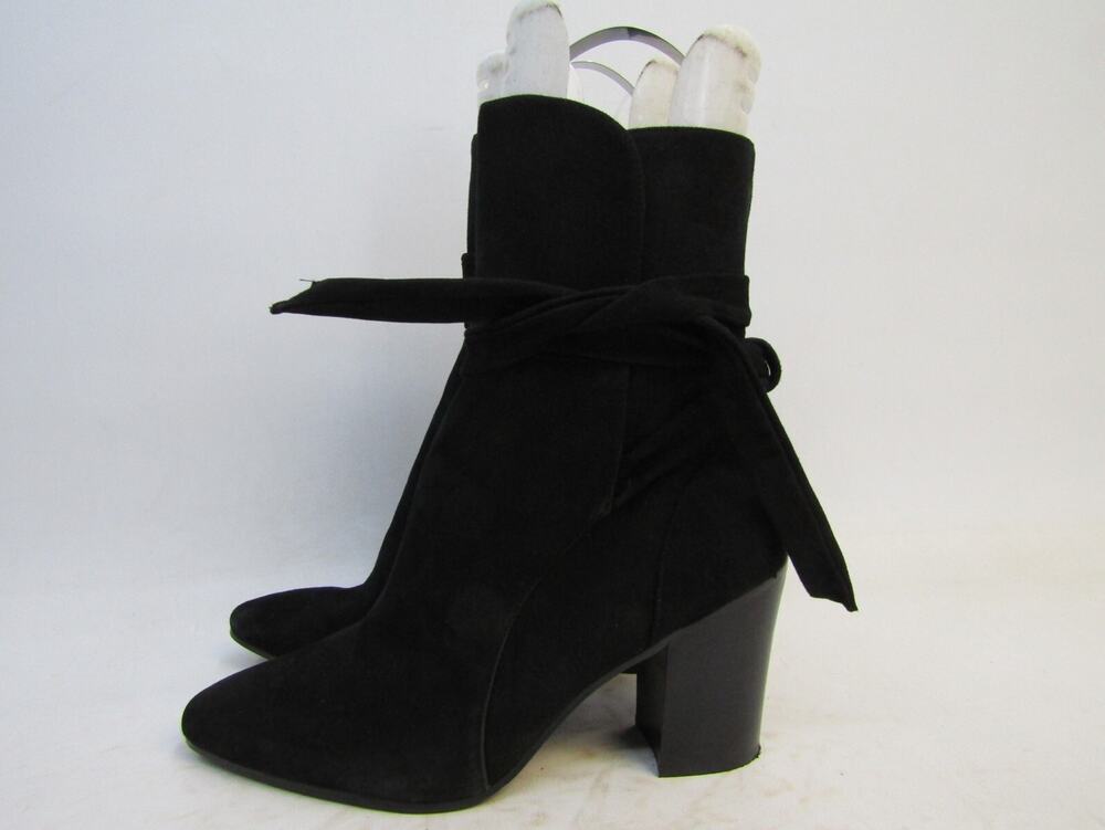 Banana Republic Womens Size 11 M Black Suede Zip Ankle Boots Bootie